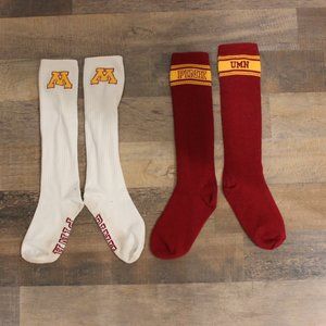 2 Pairs U of MN Socks - PINK
